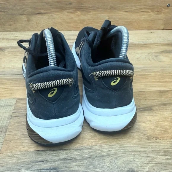 ASICS Dark Black & gold size 9 Athletic Sneakers - Picture 3 of 10